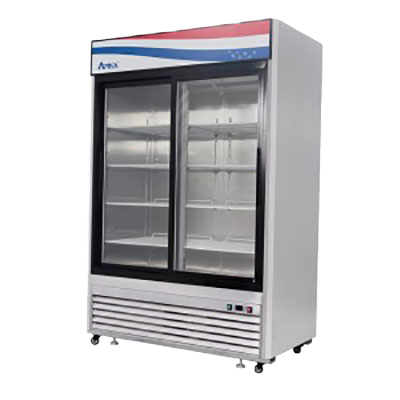 Atosa: MCF8709GR – Bottom Mount (2) Two Glass Sliding Doors Refrigerator