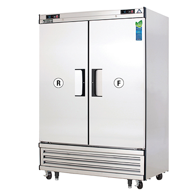 Everest: EBRF2 – 2 Door Bottom Mounted Reach-In Dual Temperature Refrigerator/Freezer Combo
