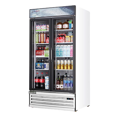 Everest: EMSGR33 – 36.0 cu. ft. Reach-In 2 Swing Glass Door Merchandiser Refrigerator