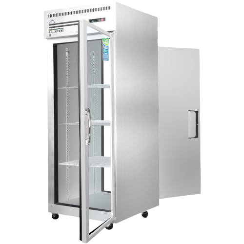 Everest: ESPT-1G-1S – 1 Glass/Solid Door Top Mounted Pass-Thru Refrigerator