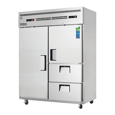 Everest: ESWQ2D2 – Two-Section Top Mounted Reach-In Dual Temp Door & Drawer Refrigerator/Freezer Combo