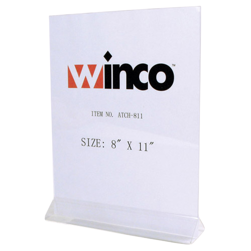 Winco: Double-Sided Clear Acrylic Menu Stands
