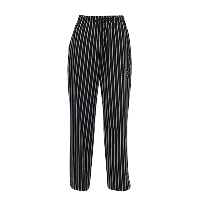 Winco: SIGNATURE CHEF Universal Fit Woven Chalkstripe Chef Pants