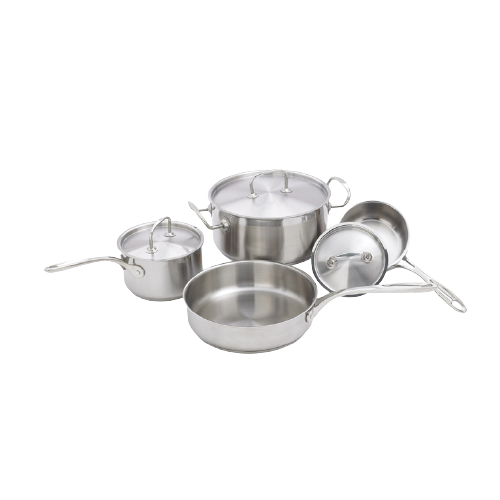 Winco: Premium Induction-Ready Stainless Steel 7-Piece Cookware Set