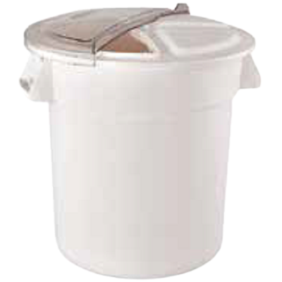 Winco: White Food Storage/Trash Can Containers & Lids