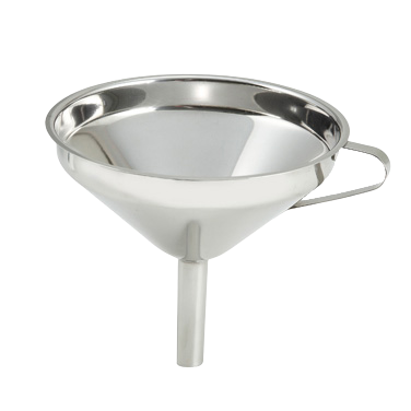 Winco: Wide-Mouth Funnels & Removable Strainers