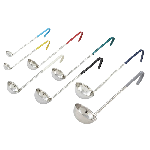 Winco: One-Piece Stainless Steel Color-Coded Ladles