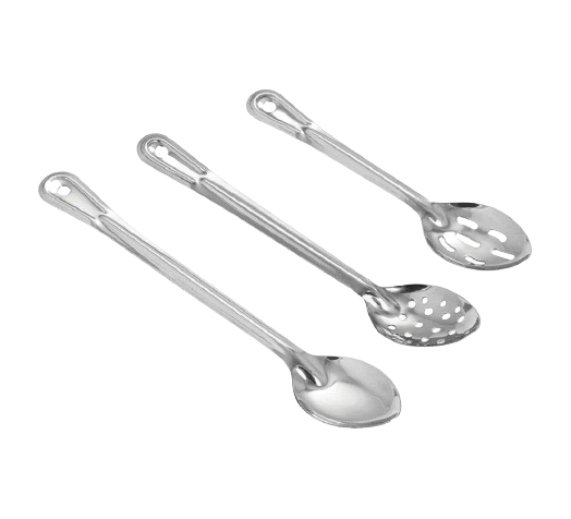 Winco: One-Piece Heavy-Duty 1.5mm Stainless Steel Basting Spoons