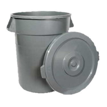 Winco: Gray Heavy-Duty Trash Cans & Lids