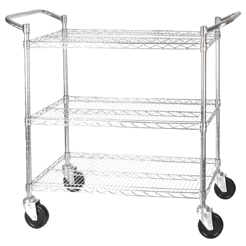 Winco: 3-Tier Wire Shelving Carts