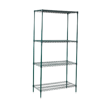 Winco: Green Epoxy-Coated Wire Shelving Sets