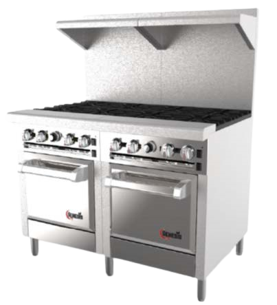 Venancio: Genesis Series 8 VT Burners Restaurant Range With (2) Standard Oven