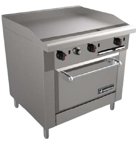 Venancio: 36″ Manual Griddle Restaurant Range With Standard Oven