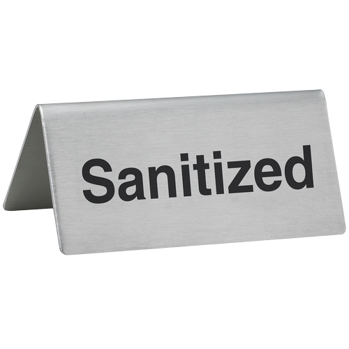 Winco: Sanitized Tent Sign