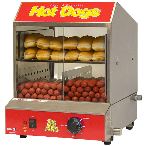 Winco: Benchmark Dog Pound Hot Dog Steamer