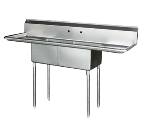 Blue Air: 2-Compartment (18″ Tubs) With Two Drainboard Sink