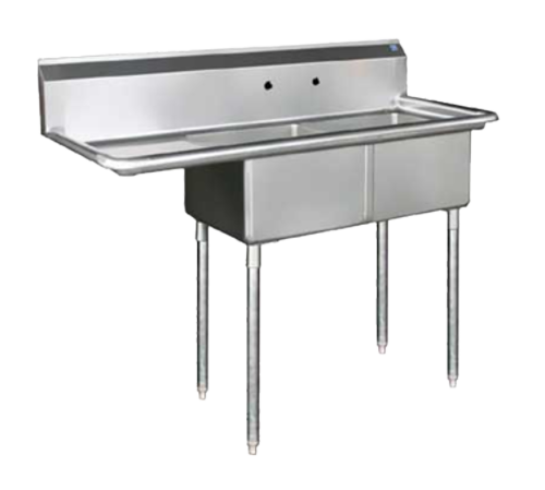 Blue Air: 2-Compartment (18″ Tubs) With Left Drainboard Sink